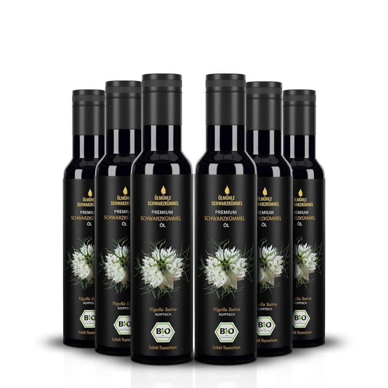 Bio Schwarzkümmelöl (Nigella Sativa) – 6 × 250 ml