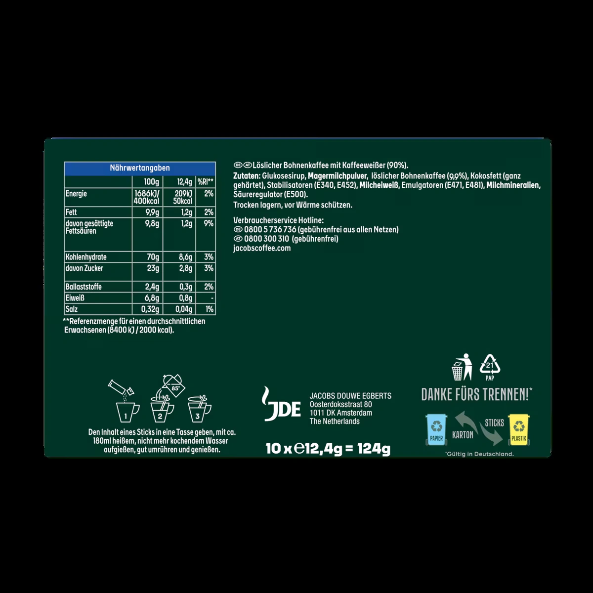 JACOBS 2in1 Kaffeesticks